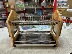 Autres Égouttoir a vaisselle aluminium et inox et bois bambou