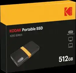 Disque dur externe - Rack Disque dur SSD portable 512 go KODAK X200 USB 3.1 Type-C